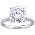 Moissanite By Miadora 10K White Gold 4 1 5 Ct Tgw Moissanite Classic Engagement Ring