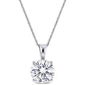 Moissanite By Miadora 14K White Gold 2Ct Tgw Moissanite Solitaire Necklace