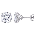 Moissanite By Miadora 14K White Gold 5Ct Tgw Moissanite Solitaire Stud Earrings