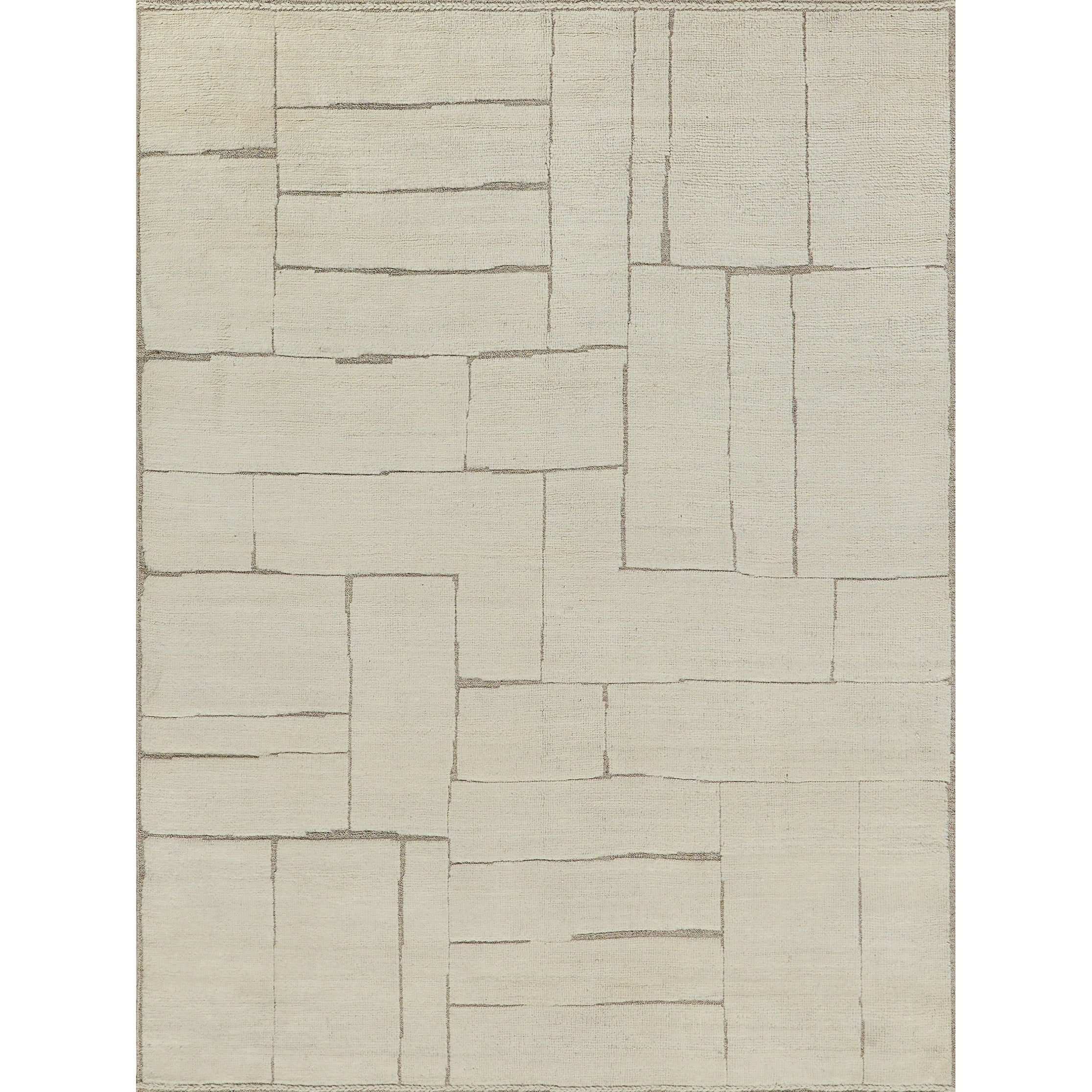 Mojave Hand Knotted New Zealand Wool Ivory Beige Area Rug
