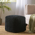 Moloney Modern Microfiber Chenille Cube Pouf By Christopher Knight Home