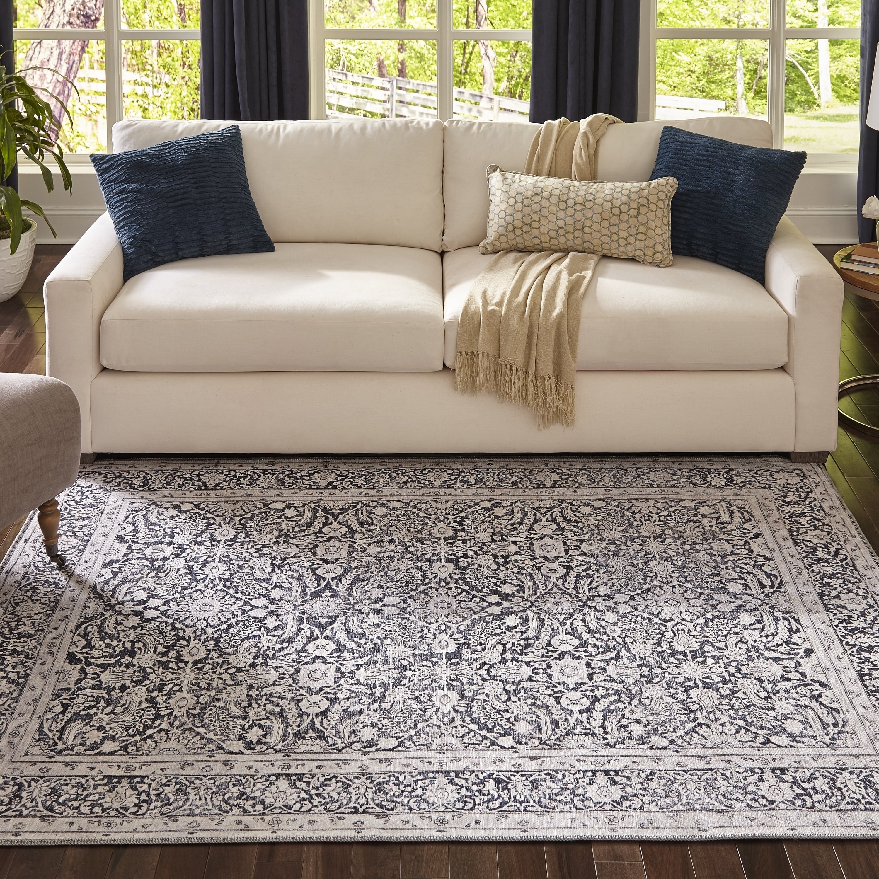 Momeni Afshar Machine Made Polyester Area Rug 3 X 5