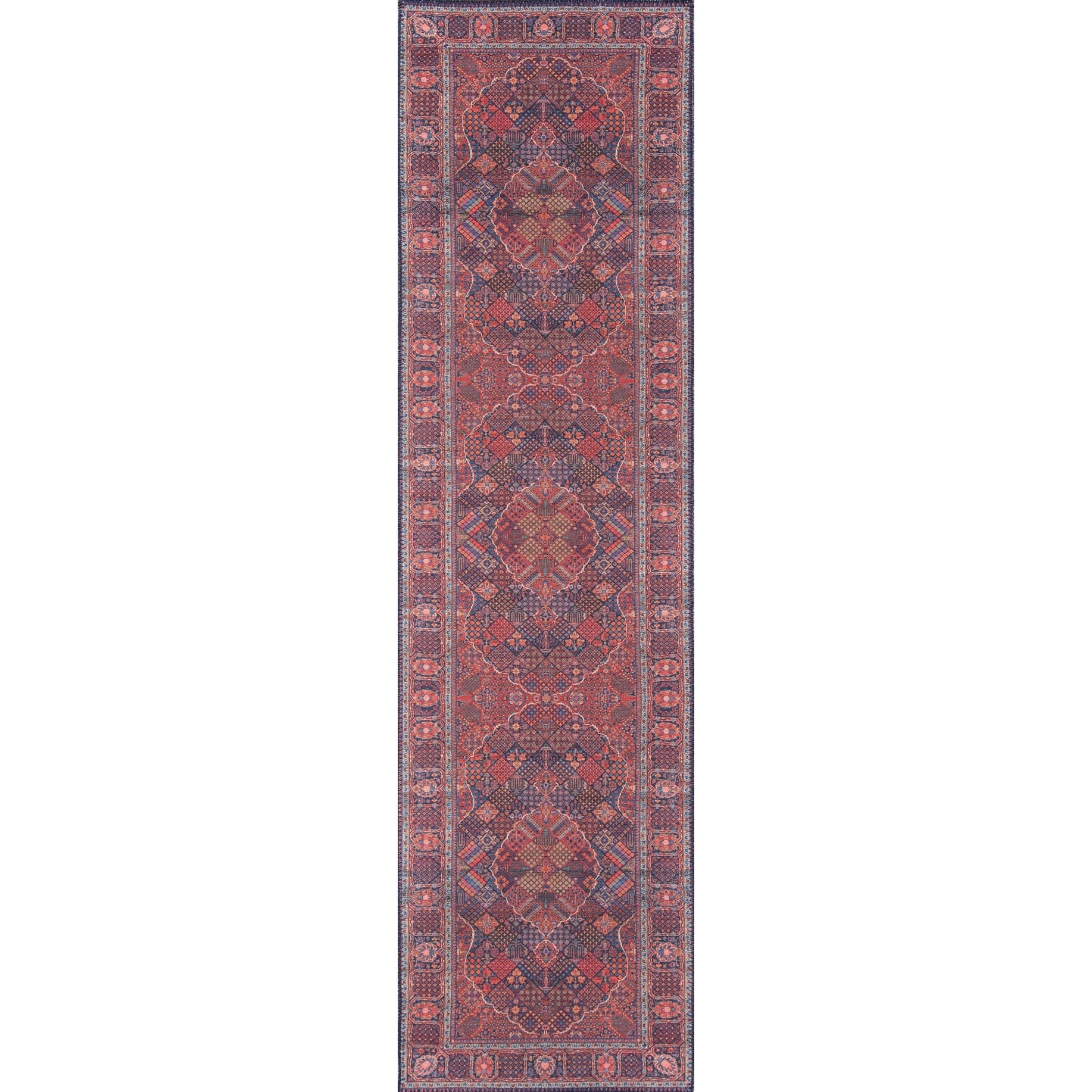 Momeni Afshar Machine Made Polyester Navy Area Rug 76 X 96