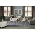Momeni Banaras Hand Knotted Wool Blue Area Rug 86 X 116