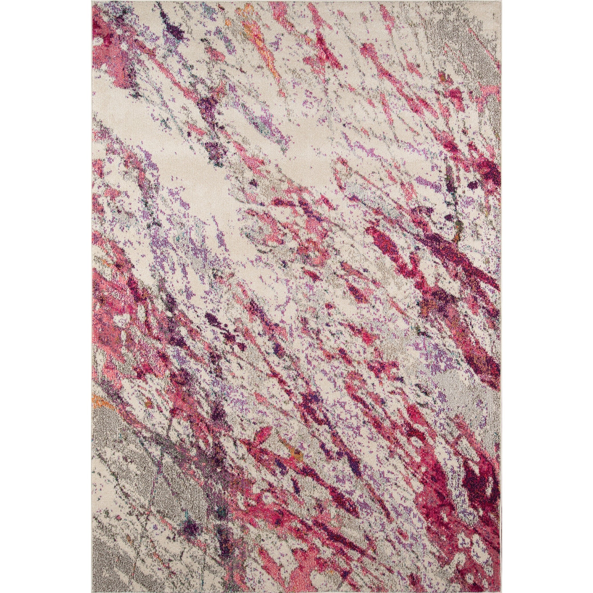 Momeni Casa Machine Made Polypropylene Pink Area Rug 2 X 3