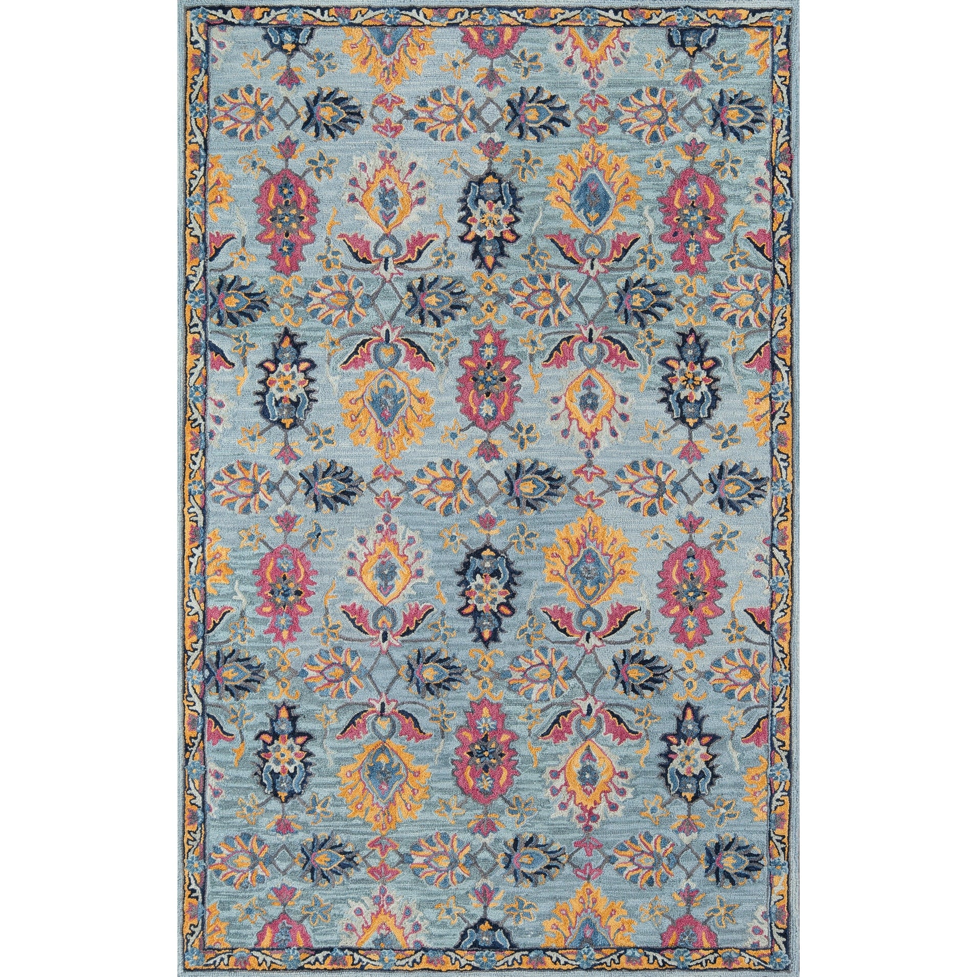 Momeni Ibiza Hand Tufted Wool Blue Area Rug