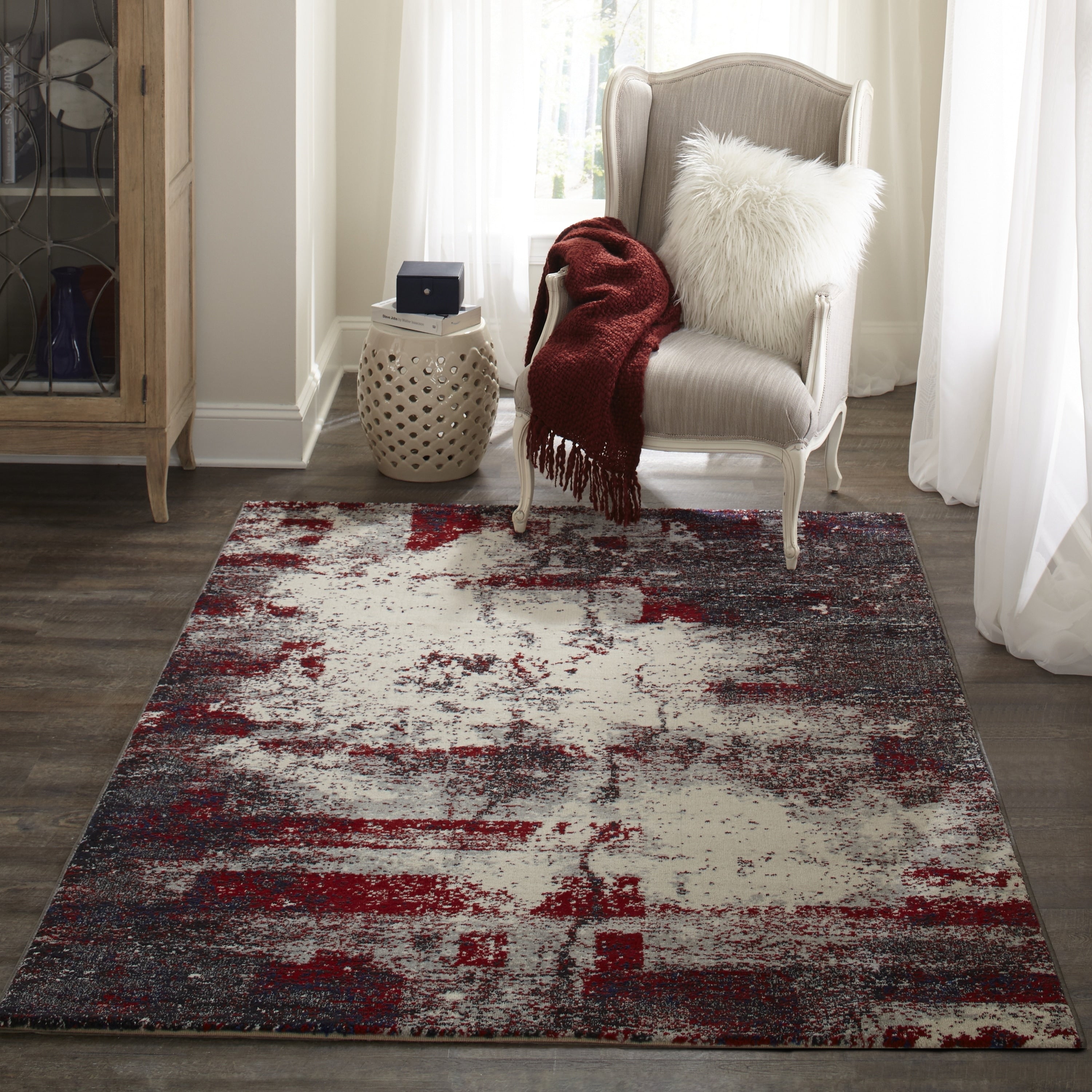 Momeni Loft Machine Made Polypropylene Grey Area Rug 93 X 126