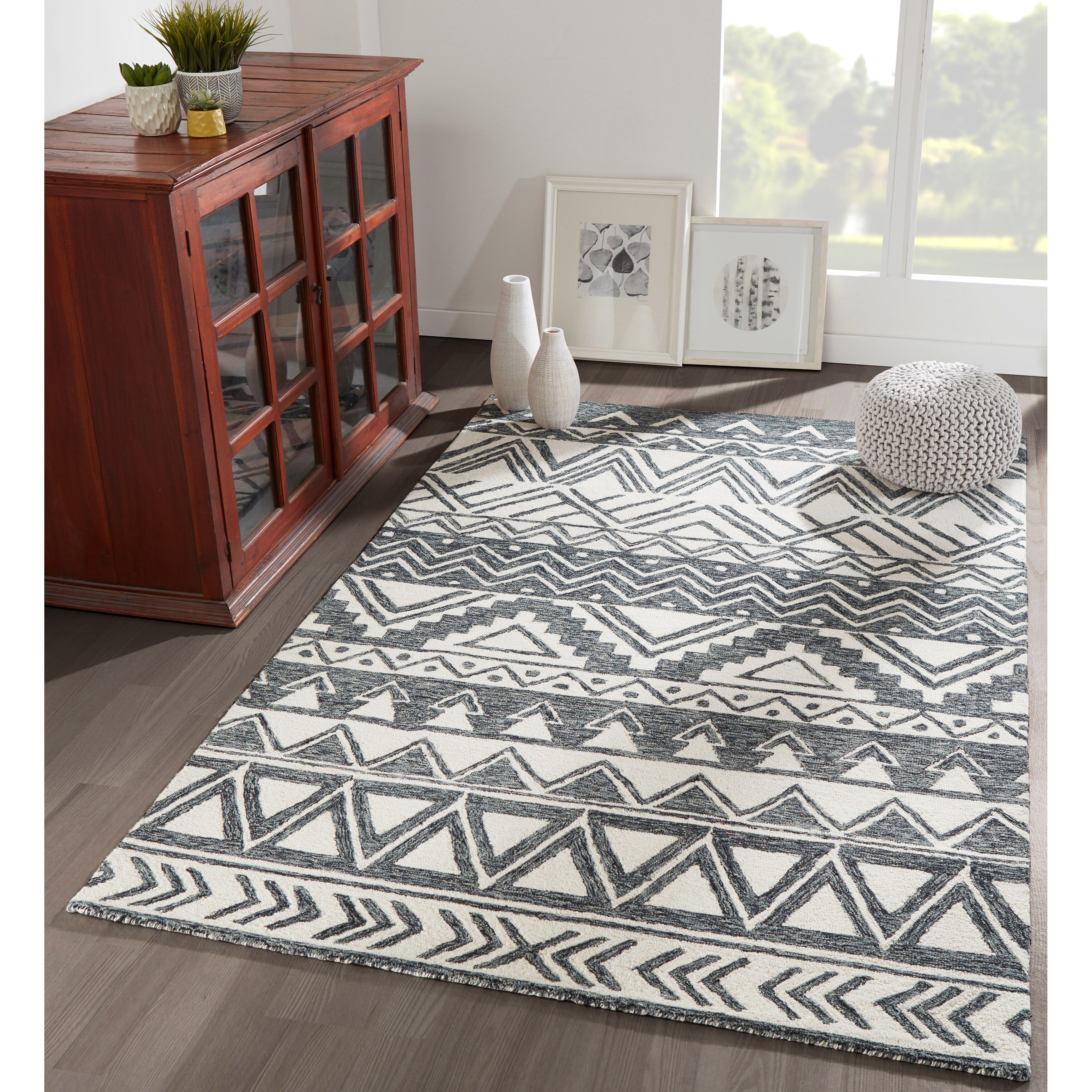 Momeni Mallorca Hand Hooked Cotton Area Rug