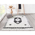 Momeni Monaco Ivory Black Area Rug 5 X 76