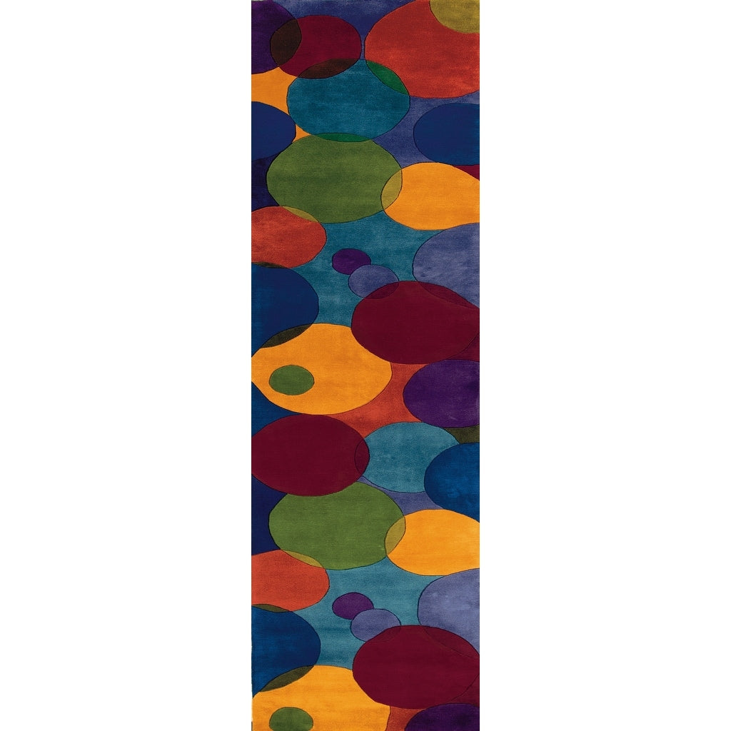 Momeni New Wave Black Hand Tufted And Hand Carved Wool Rug 53 X 8 53 X 8