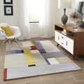 Momeni New Wave Grey Hand Tufted And Hand Carved Wool Rug 53 X 8
