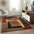 Momeni New Wave Black Hand Tufted And Hand Carved Wool Rug 76 X 96