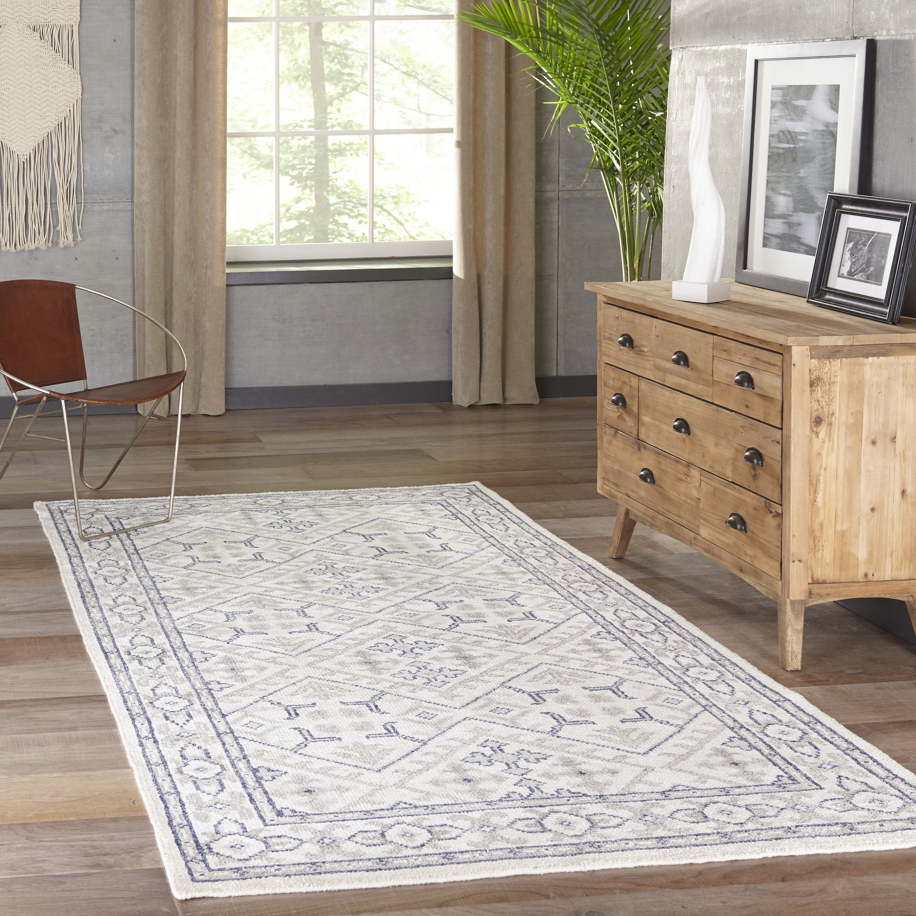 Momeni Nova Ivory Hand Knotted Viscose Rug 36 X 56