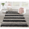 Momeni Otto Hand Woven Striped Black Indoor Outdoor Rug