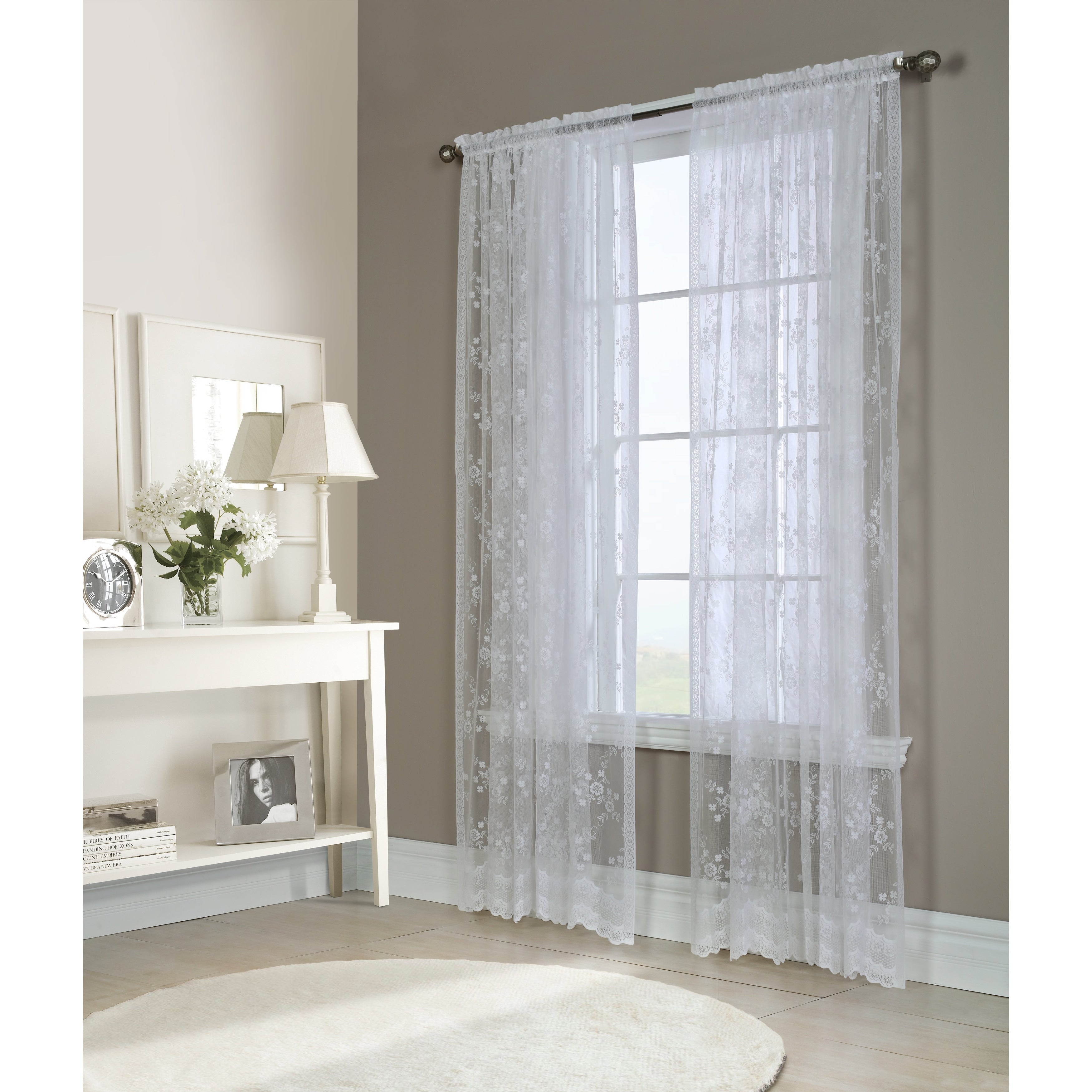 Mona Lisa Lace Window Curtain Panel