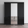 Monaco 3 Door Modern 71 Wardrobe With Mirror