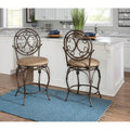 Powell Monaco Scroll Circle Back Counter Stool