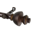Instyledesign Monarch Adjustable Cocoa Curtain Rod Set