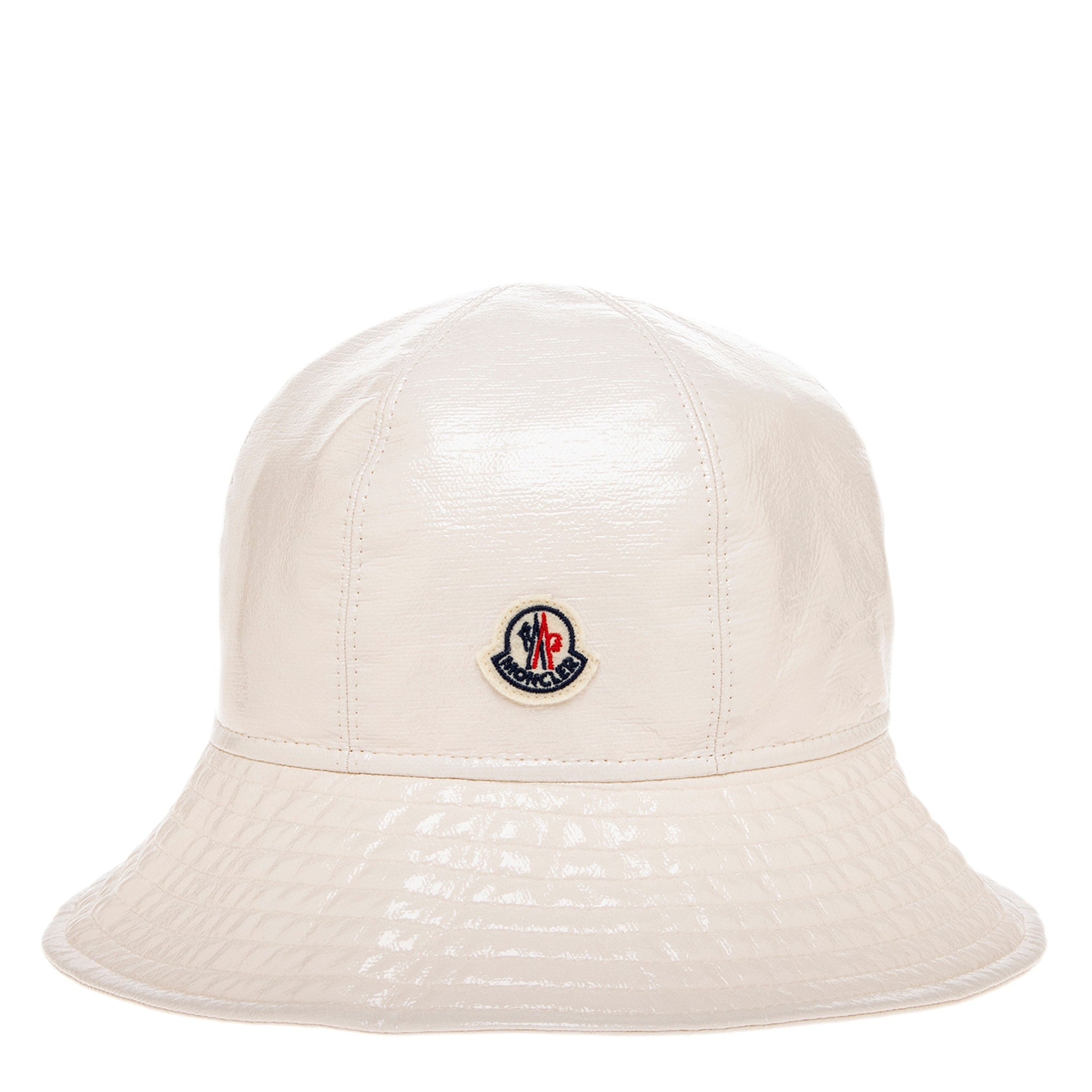 Moncler Logo Patch High Shine Bucket Hat
