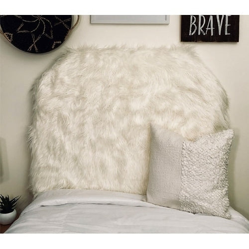 Mongolian Fur Off White Twin Twin Xl Headboard