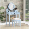 Moniys Wood Moniya Makeup Vanity Table And Stool Set