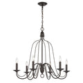 Monroe 30 Inch Wide 6 Light Chandelier In Oil Rubbed Bronze 30In W X 30In D X 27In H