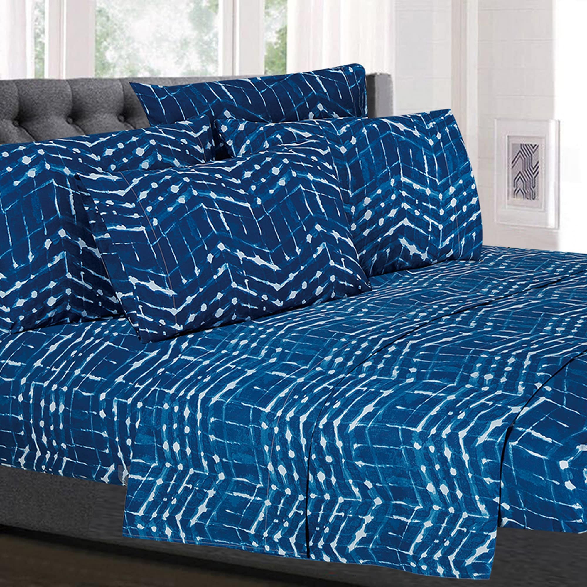 Monroe 6 Piece Patterned Deep Pocket Sheet Set