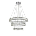 Monroe Collection Chandelier D31.5 H21 Chrome Finish