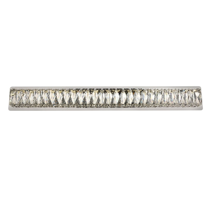 Monroe Collection Wall Sconce L35.4 D2.2 H4.5 Chrome Finish