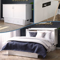 Atlantic Furniture Monroe White Wood Queen Murphy Bed Chest With Charging Station