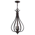 Monrovia 3 Light Bronze Teardrop Candle Pendant 11.25 In W X 24 In H X 11.25 In D