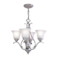 Vaxcel Monrovia 4L Chandelier Dual Mount Ceiling Mount Or Mini Chandelier Brushed Nickel