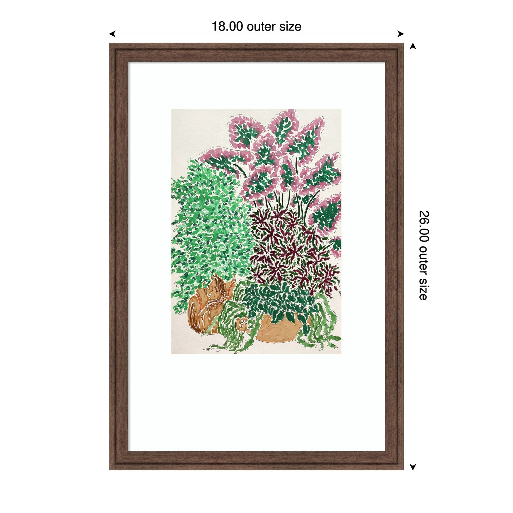 Monsoon Frontyard By Rushati Chowdhury Wood Framed Wall Art Print