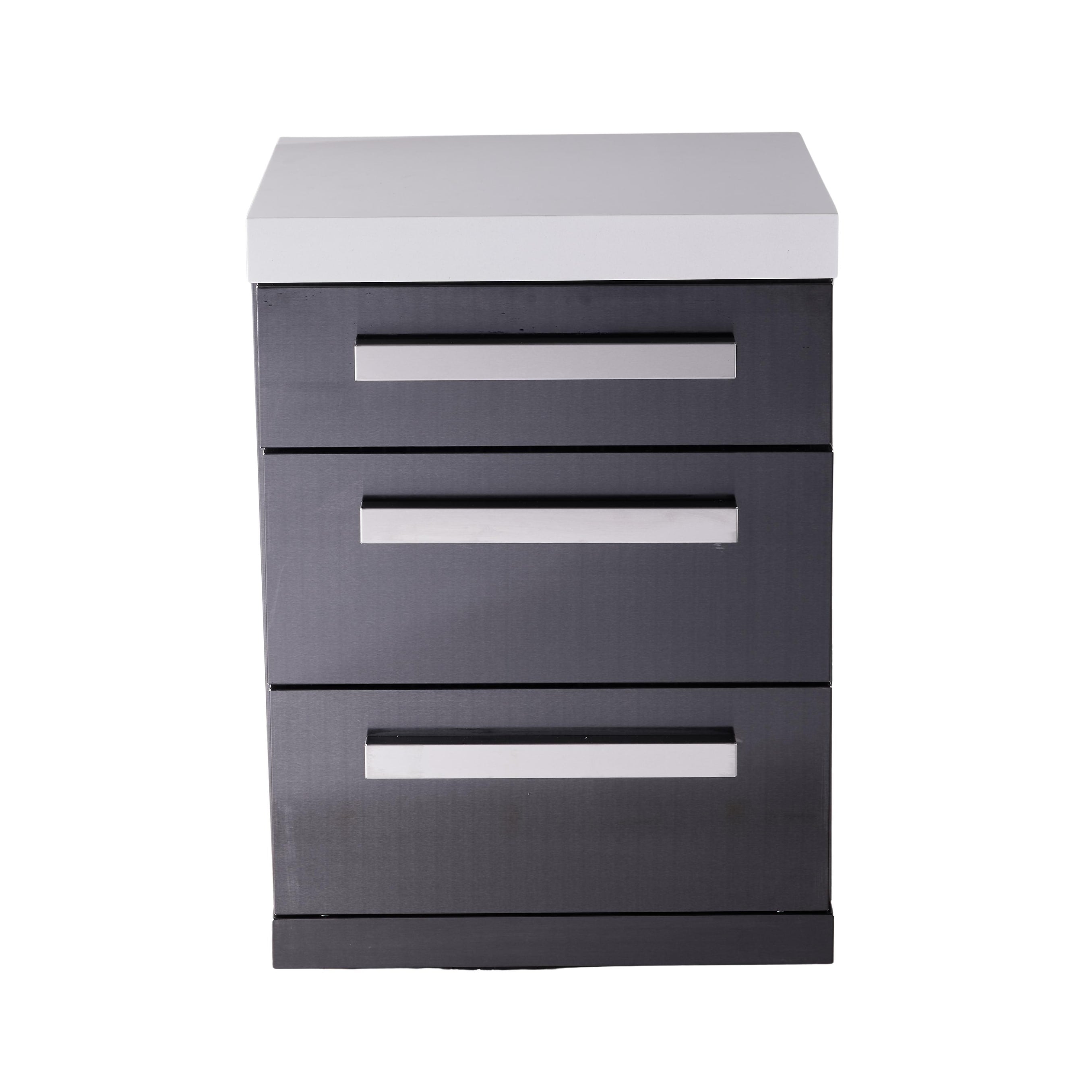 Mont Alpi Madrw Bss Extra Storage Soft Closing 3 Drawer Slides Stainless Steel Cabinet Module For Mai805 Bss Black Series Grills