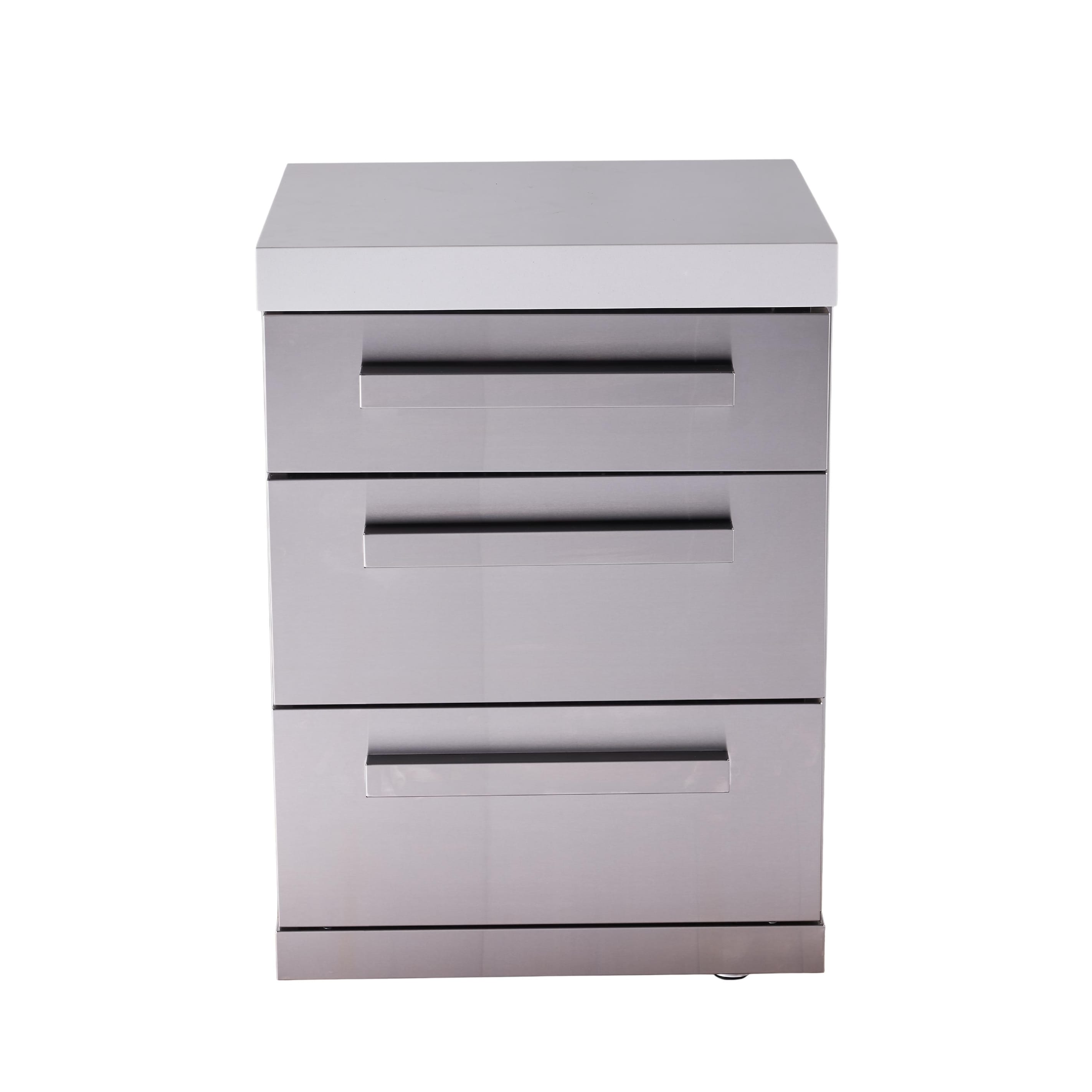 Mont Alpi Madrw Ss Extra Storage Soft Closing 3 Drawer Slides Stainless Steel Right Cabinet Module For Deluxe Original Series