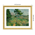 Mont Sainte Victoire By Paul Cezanne Wood Framed Wall Art Print Versailles Gold