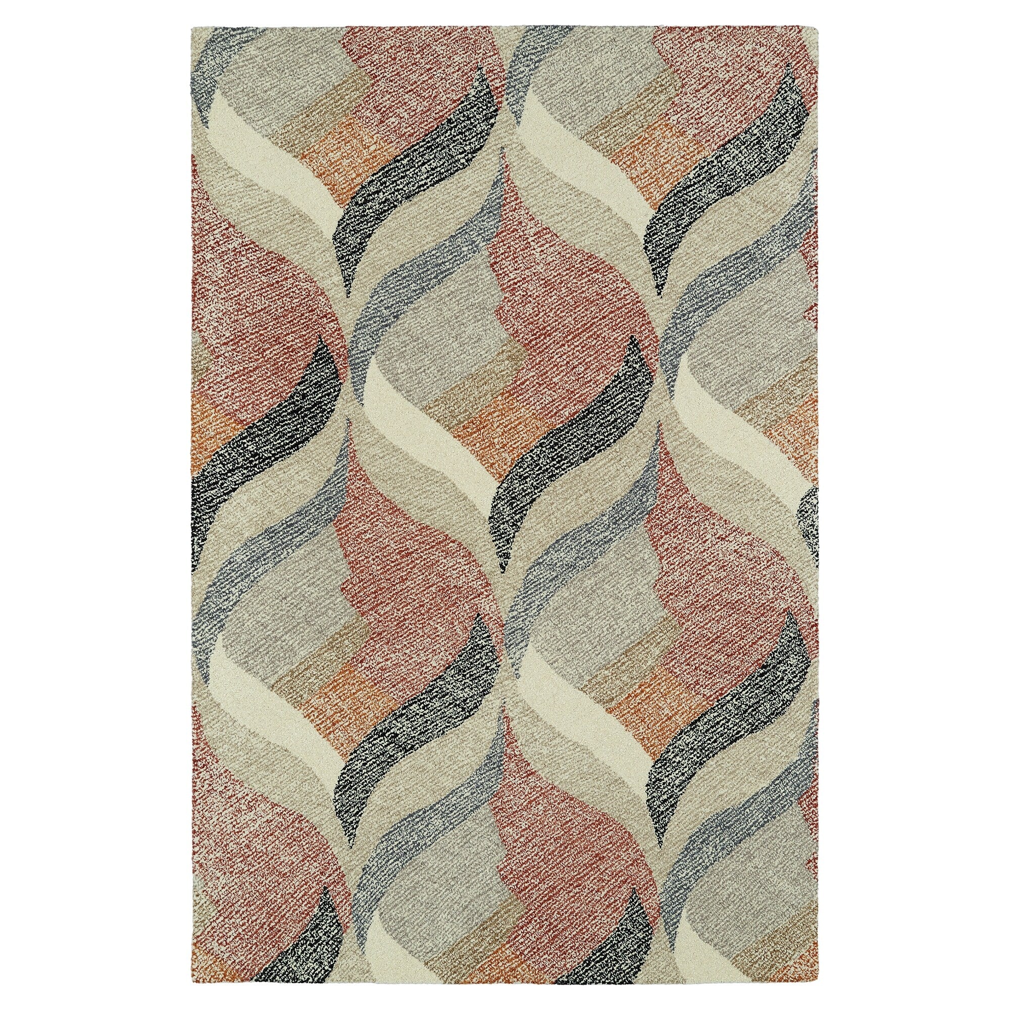 Hand Tufted Mi Casa Grey Waves Rug 8 X 10