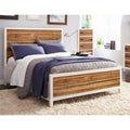 Montana Platform Bed In White Lacquer And Natural Sengon