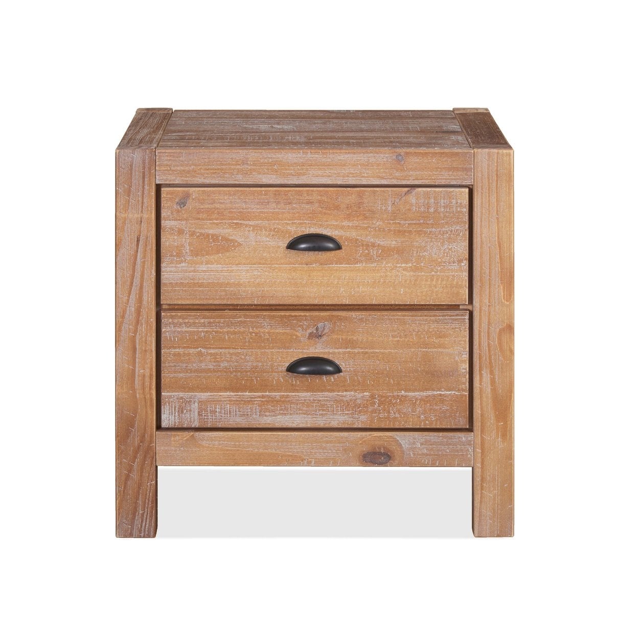 Grain Wood Furniture Montauk Solid Wood 2 Drawer Nightstand