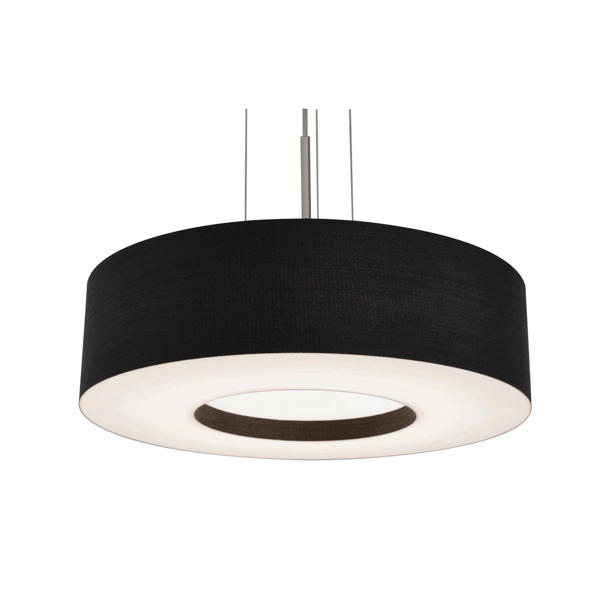 Montclair 12 Inch Satin Nickel Led Pendant Black Shade