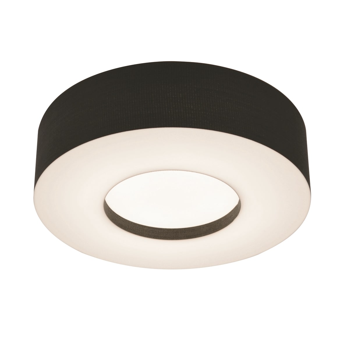 Montclair 15 Inch Black Led Flush Mount Black Shade