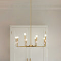 Montclair 32 Inch 8 Light Brushed Gold And Natural Alabaster Chandelier L 32 X W 32 X H 11 X M H 63