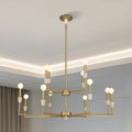 Montclair 38 Inch 12 Light Brushed Gold And Natural Alabaster Chandelier L 38 X W 38 X H 20.25 X M H 71.25