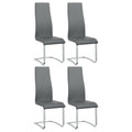 Contemporary White And Chrome Dining Chair 47.25 X 29.50 X 30