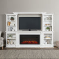 Monte Vista Media Electric Fireplace In White