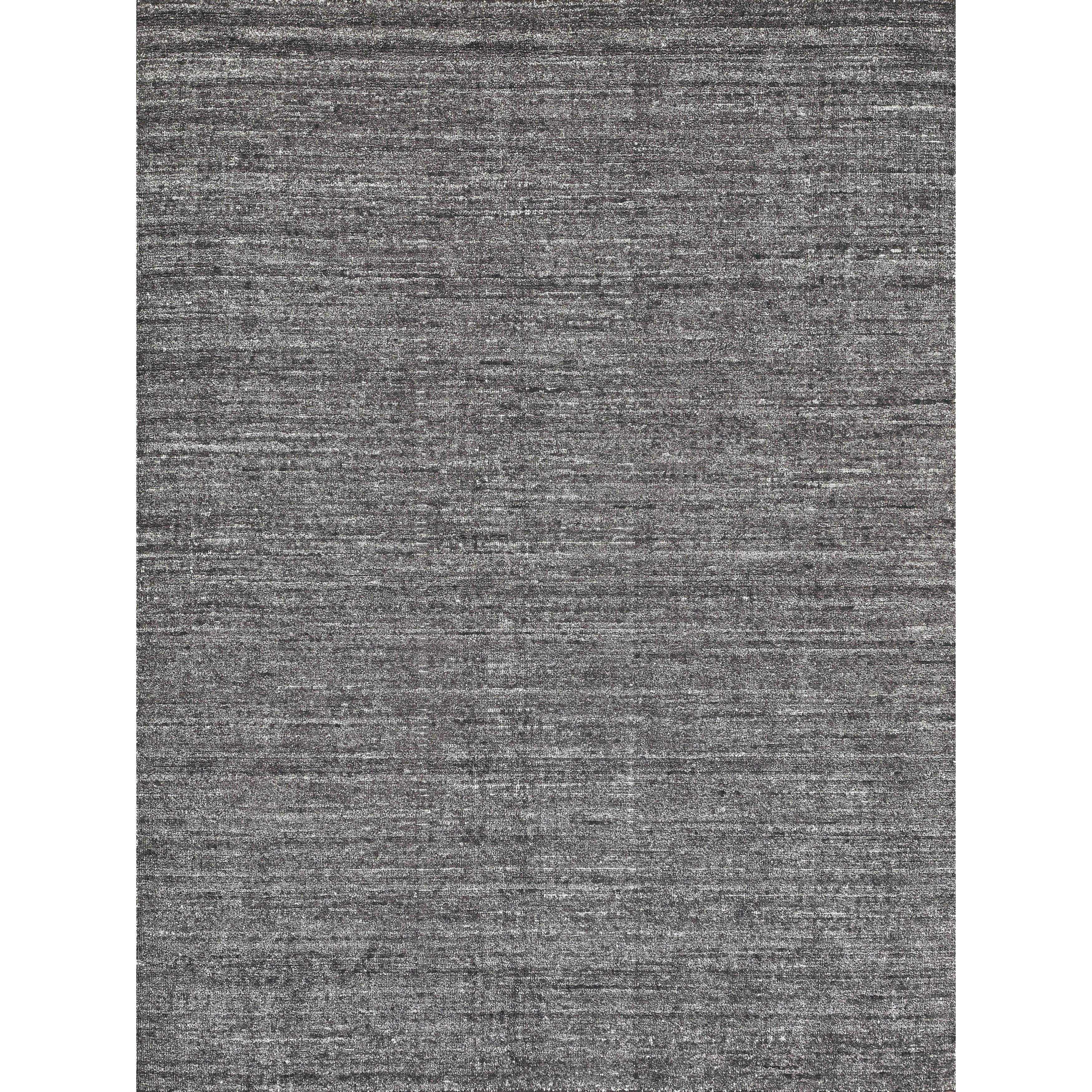 Montero Handloomed Wool Pet Yarn Black Ivory Area Rug