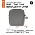 Montlake Fadesafe Patio Dining Back Cushion Slip Cover 2 Thick Heavy Duty Outdoor Patio Cushion With Water Resistant Backing