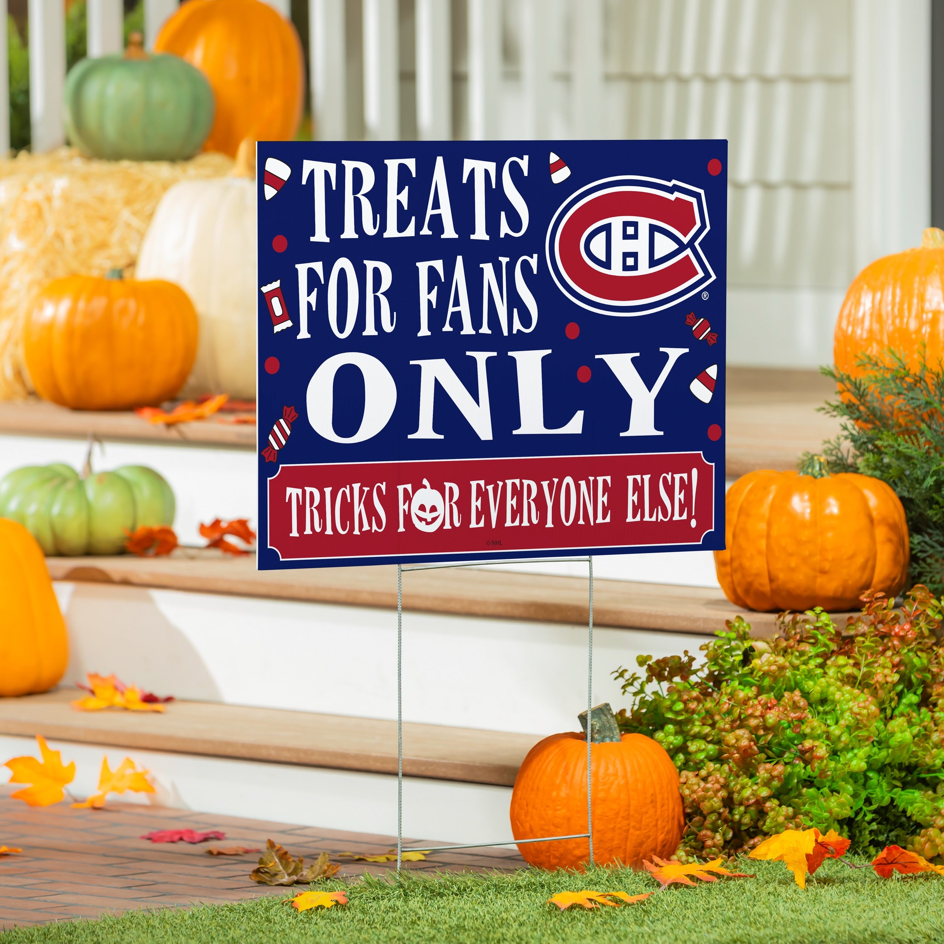 Montreal Canadiens Yard Sign Halloween Treats For Fans
