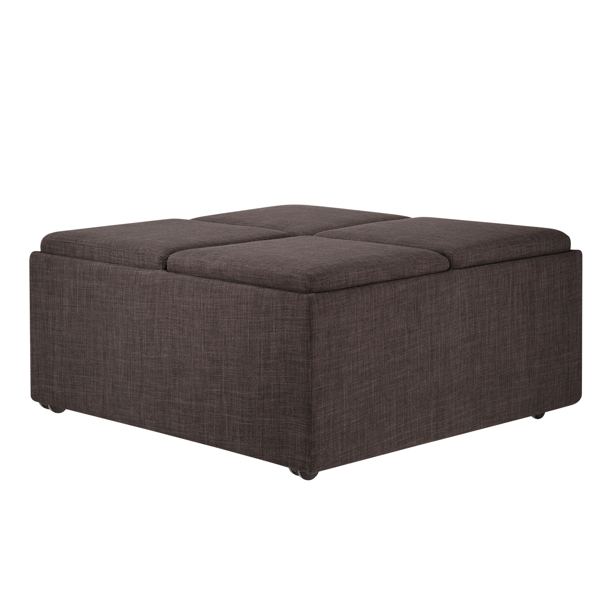 Montrose Dark Grey Storage Cocktail Ottoman By Inspire Q Bold