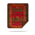 Denali Moose Bear Gold Taupe Check Blanket 60X70
